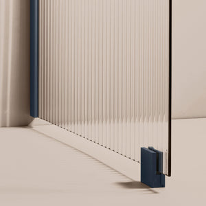 Rib Shower Glass Deep Blue