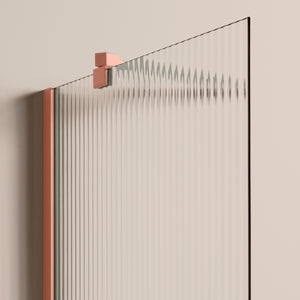 Rib Shower Glass Peach