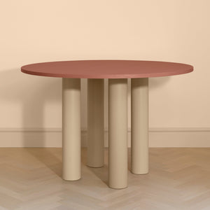 Elephant Round Table Peach Ash Veneer