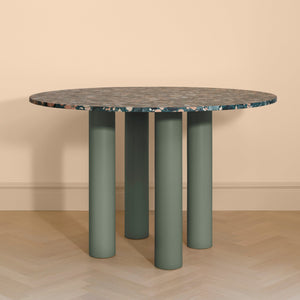 Elephant Round Table Green Terrazzo