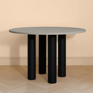 Elephant Round Table Grey Ash Veneer