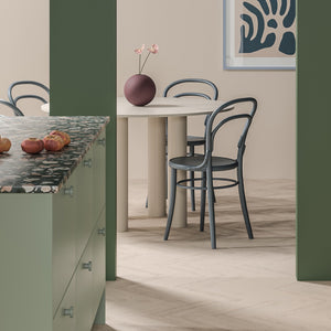 Elephant Round Table Creme Ash Veneer