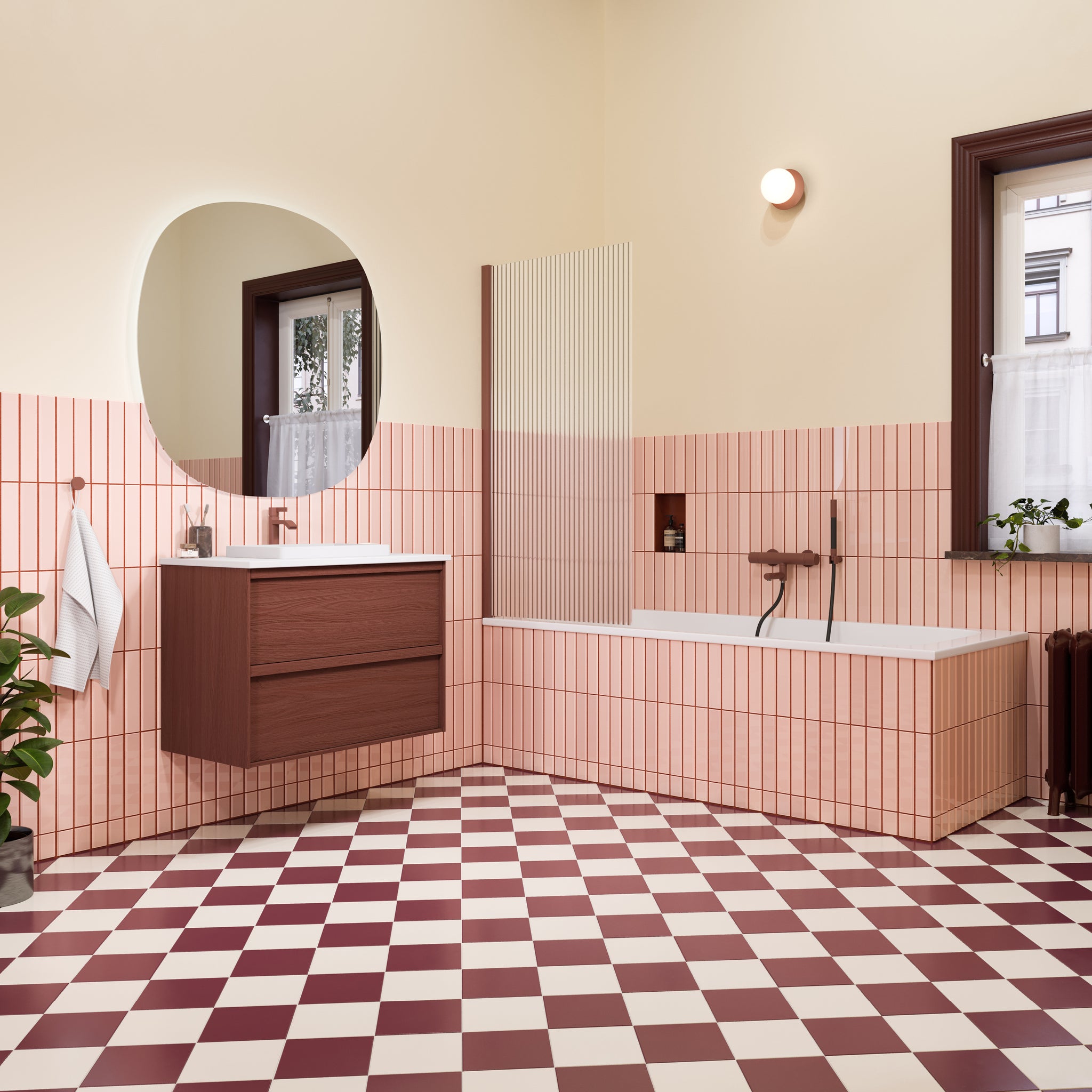 Combine Tile Vertical Peach