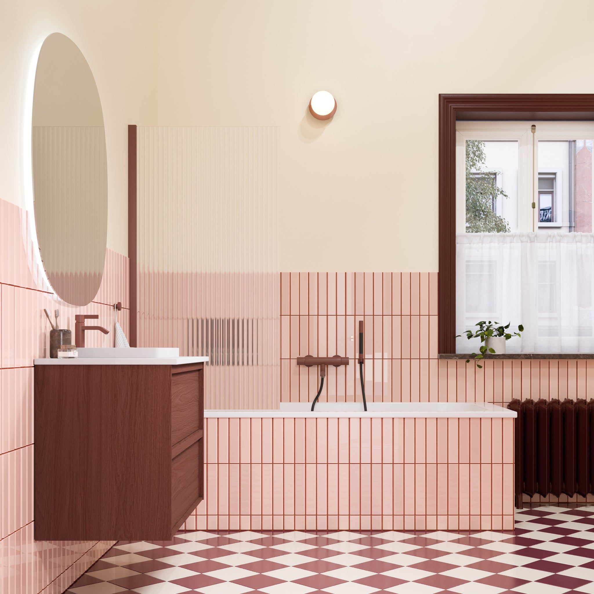 Combine Tile Vertical Peach