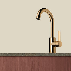Arch Bathroom Tap 03 Brass