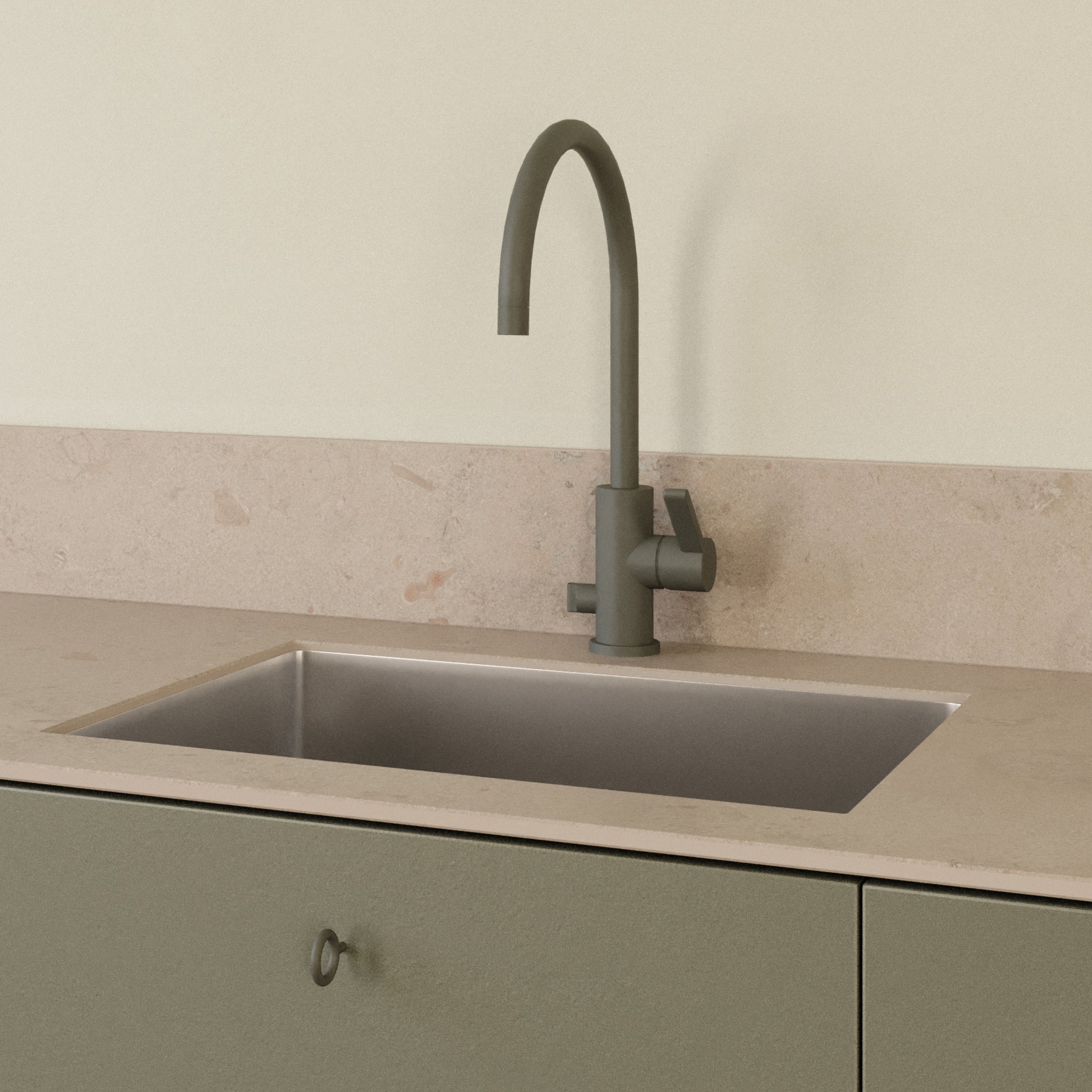 Arch Kitchen Tap 02 Ash Green