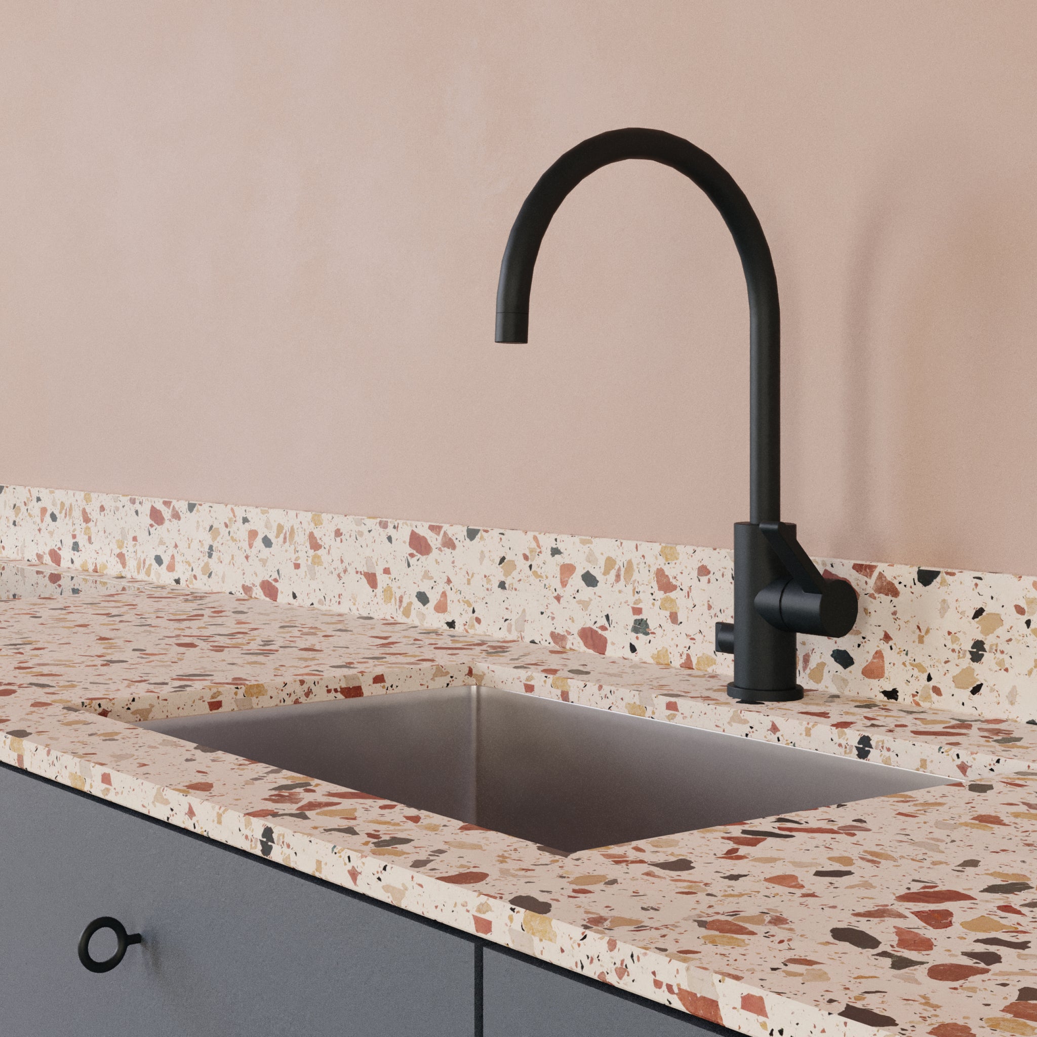 Arch Kitchen Tap 02 Deep Blue