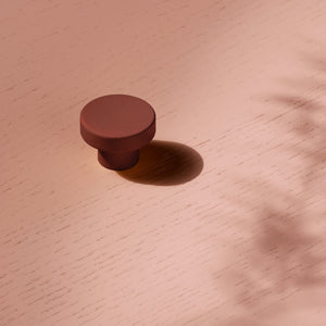 Knob Circular Reddish Brown