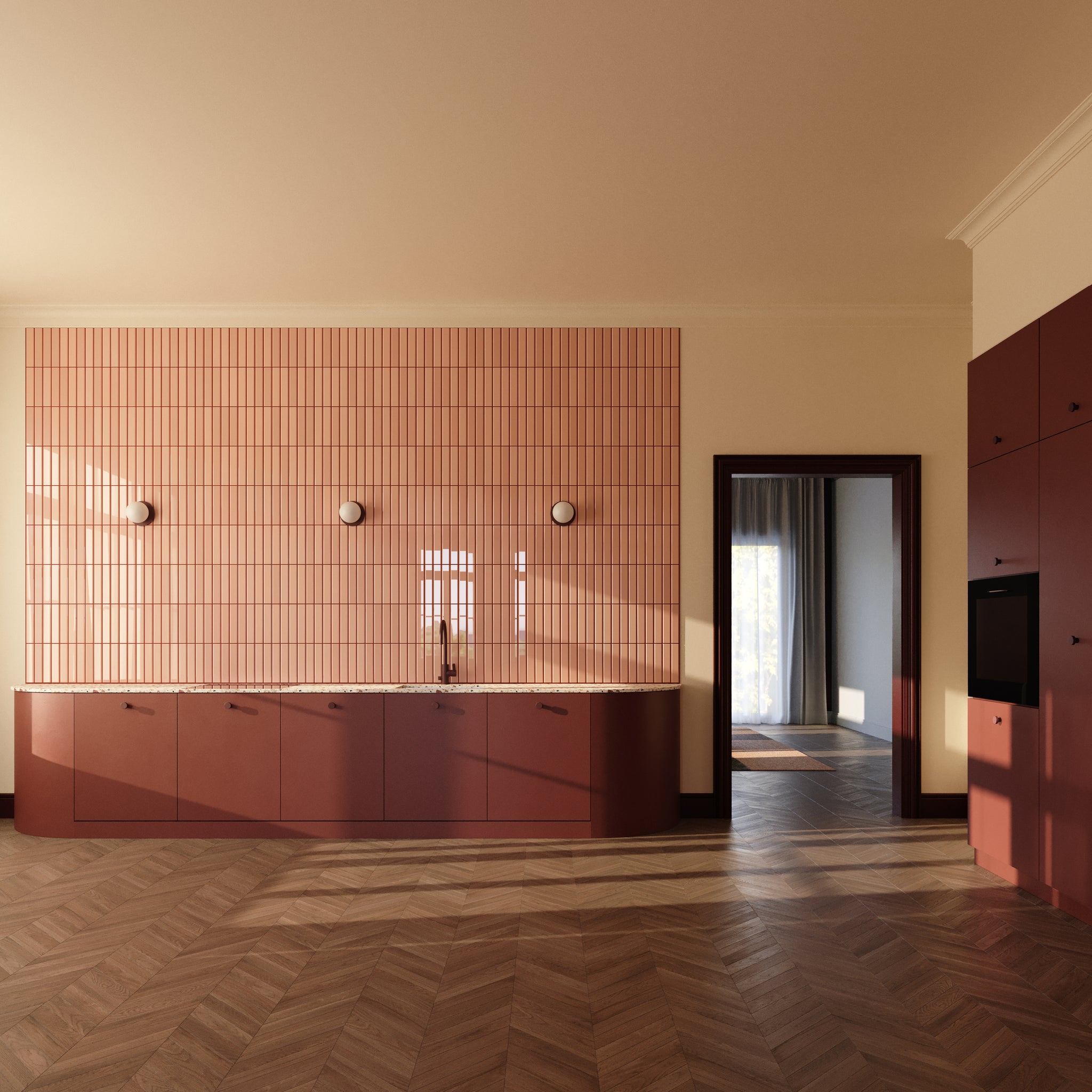 Combine Tile Vertical Peach