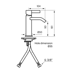 Arch Bathroom Tap 02 Reddish Brown