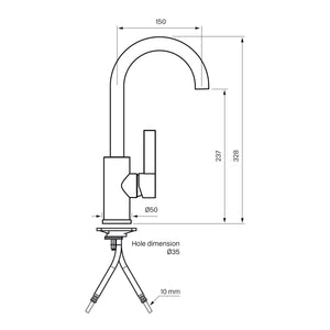 Arch Bathroom Tap 03 Ash Green