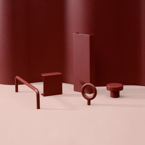 Knob Circular Reddish Brown