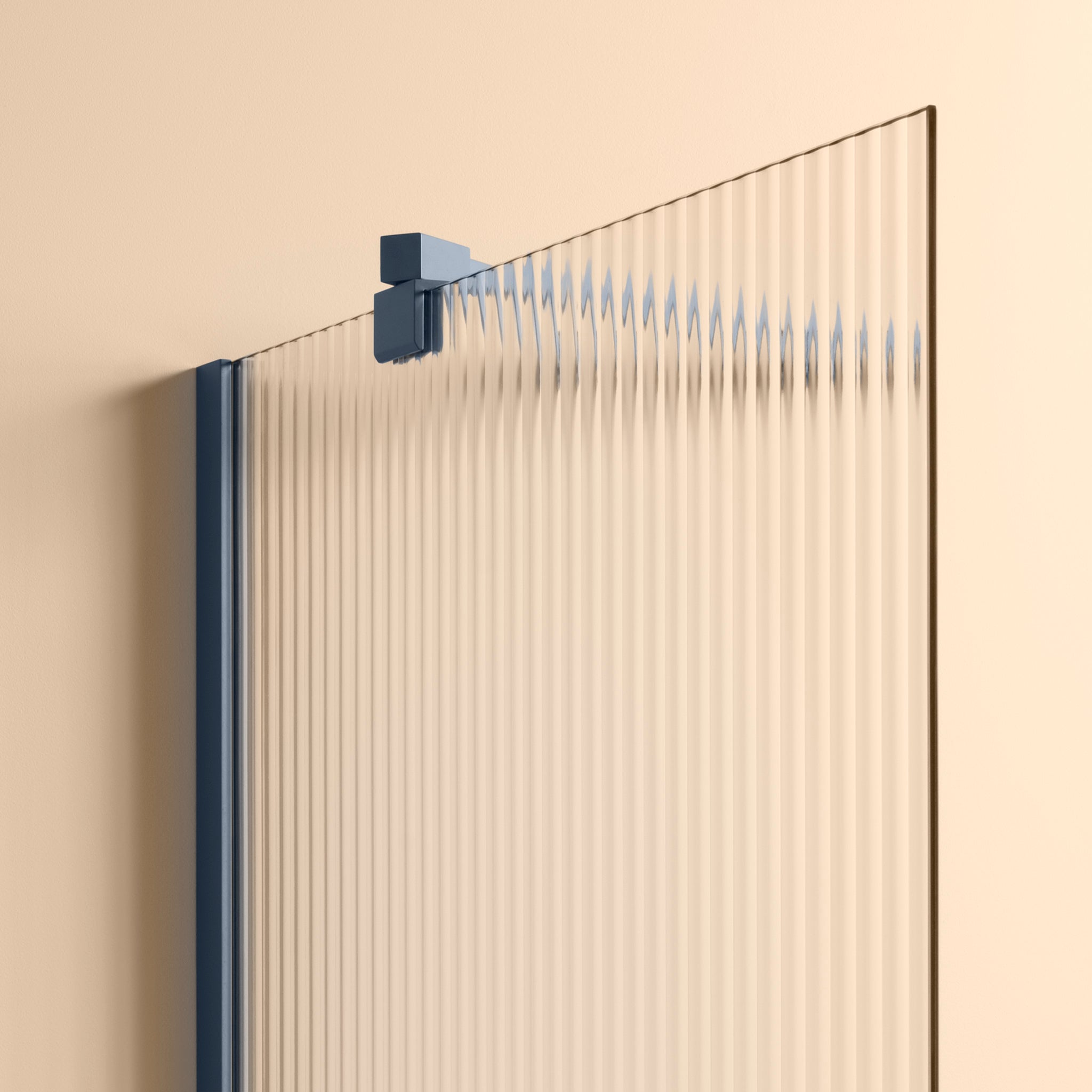 Rib Shower Glass Blue