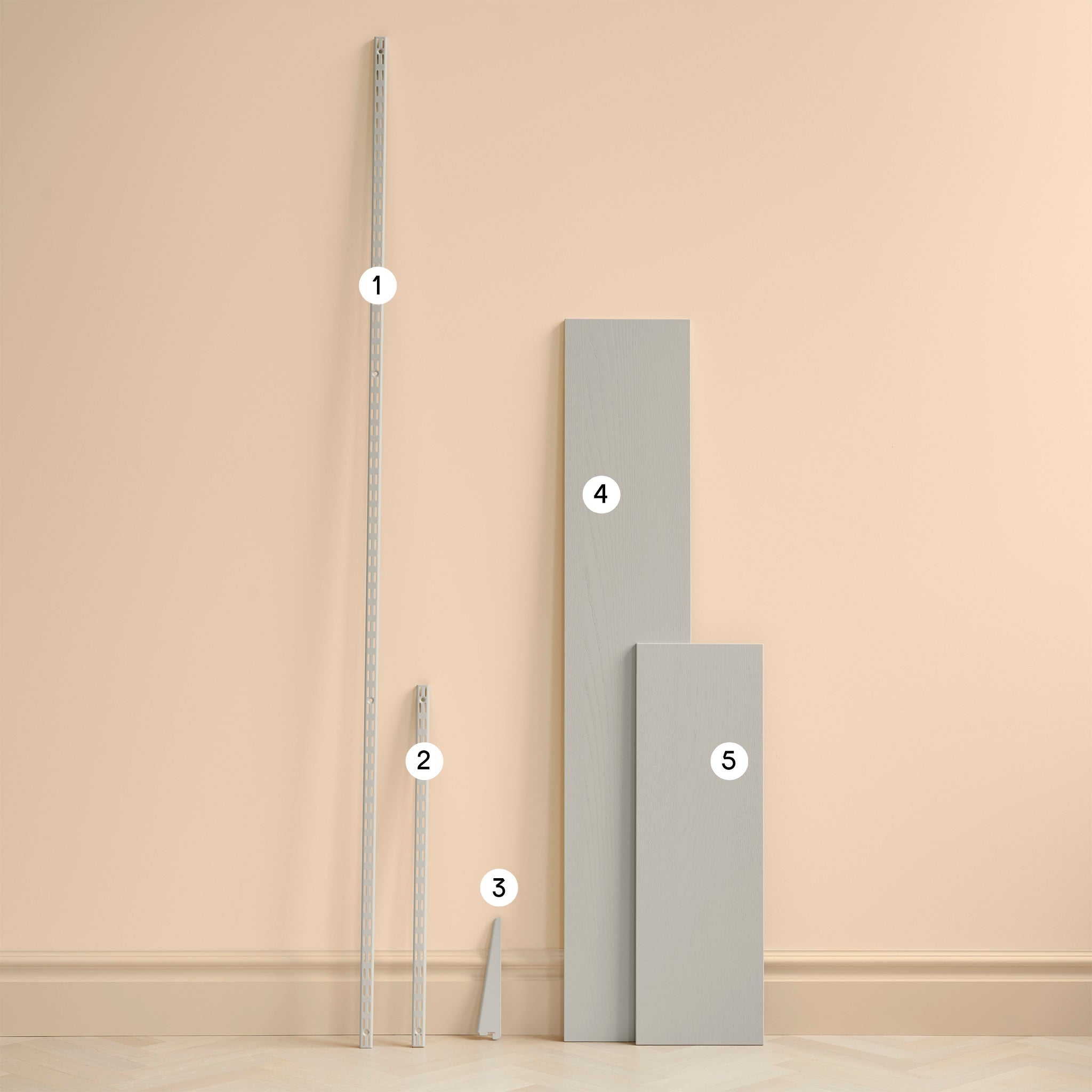 Shelf 142x25 Grey